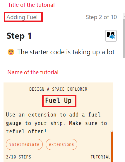 Fuel Tutorial Title of