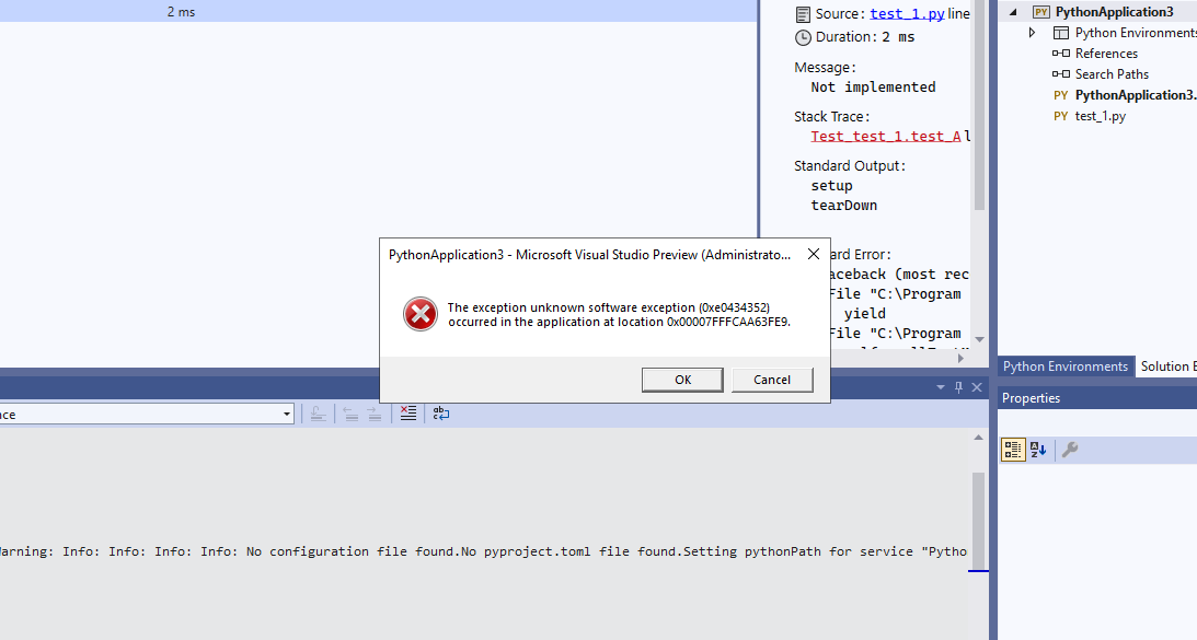 The VS will restart automictically after clicking "Analyze Code
