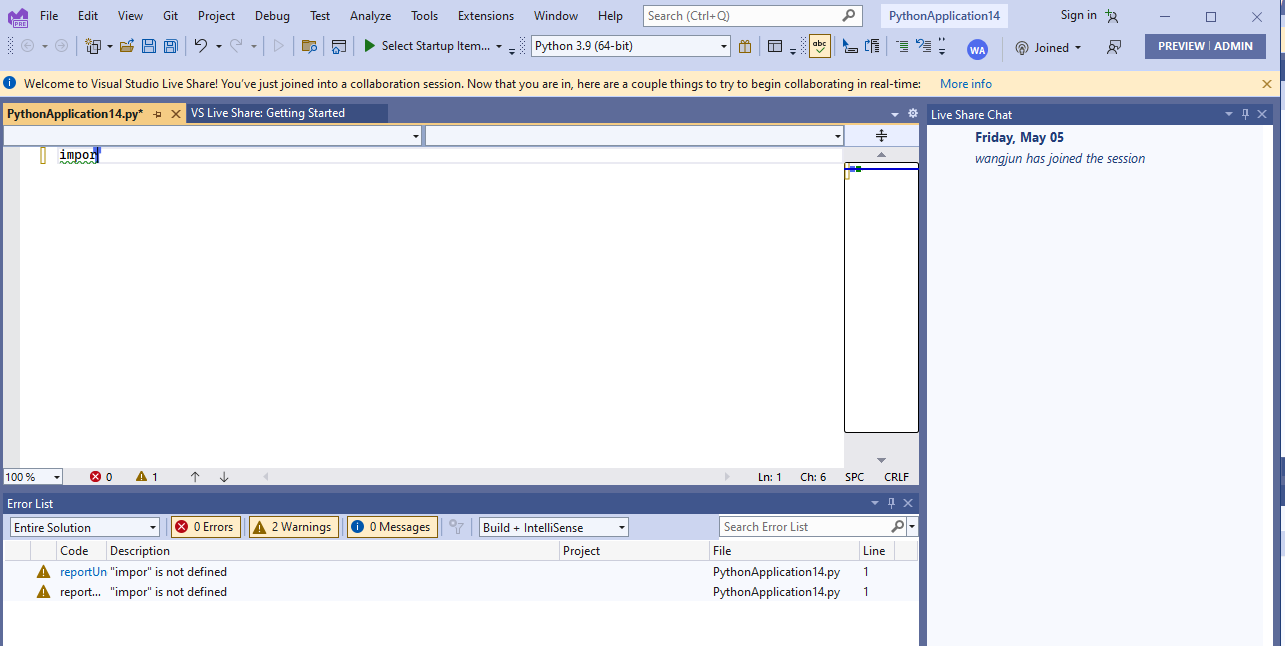 LiveShare: Intellisense doesn't work in client. · Issue #7574 ...