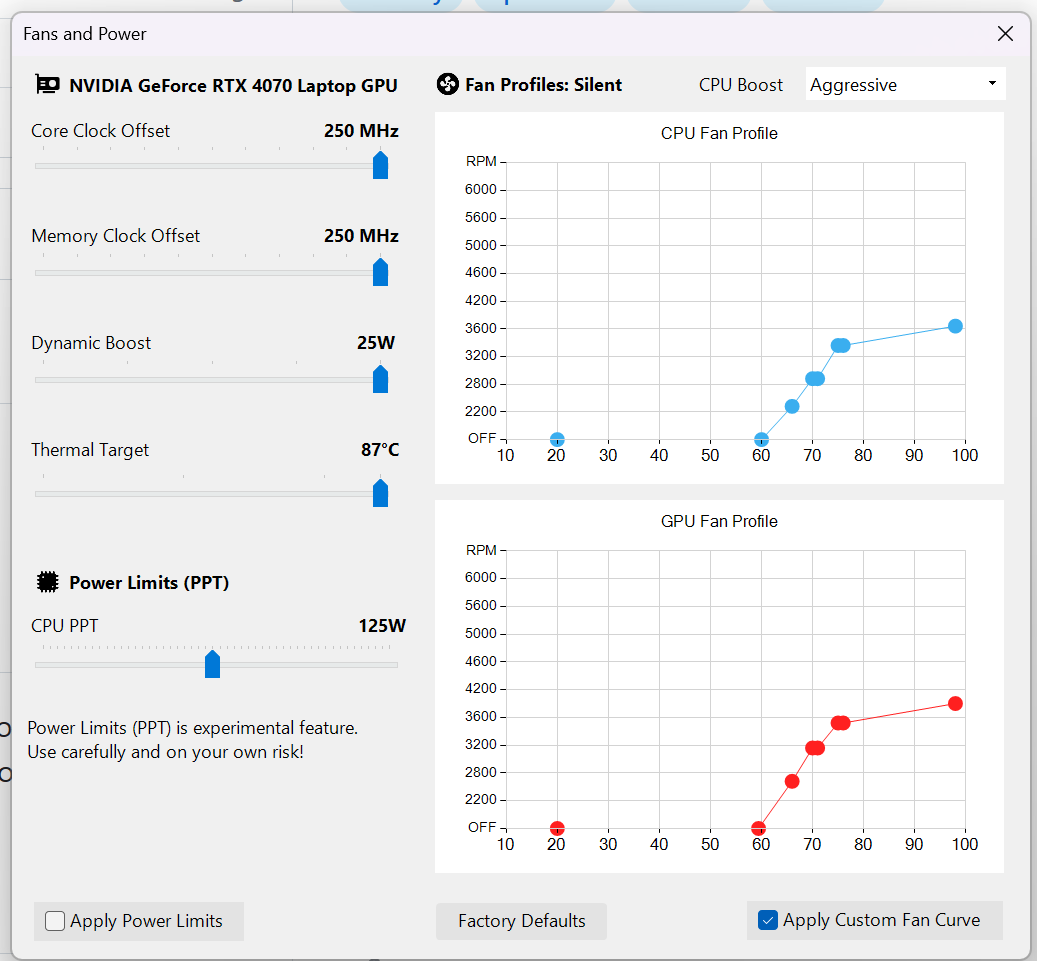 Custom Fan Curve not working on GPU fan · Issue 253 · seerge/ghelper