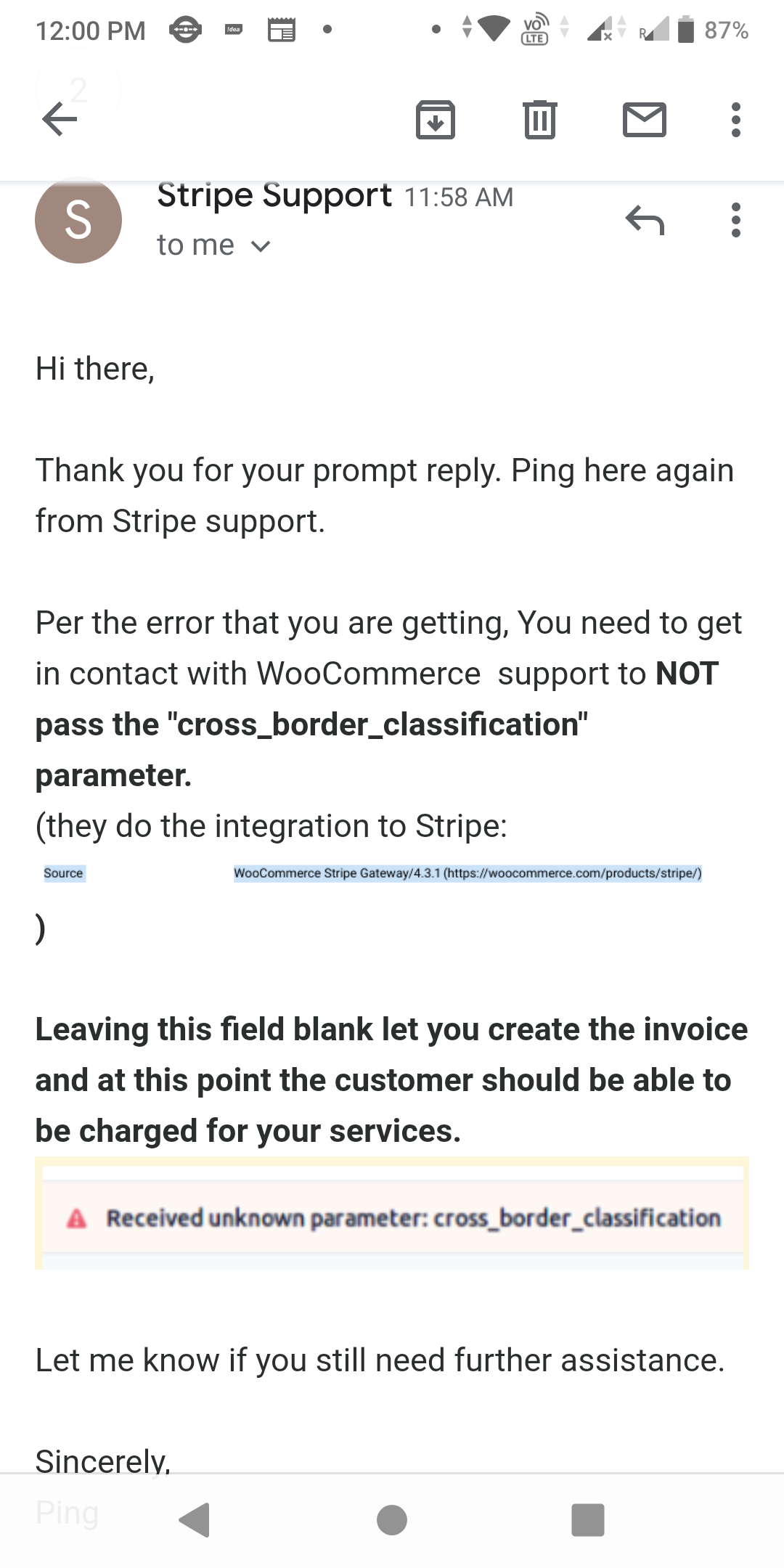 International payment not going through · Issue 1112 ·