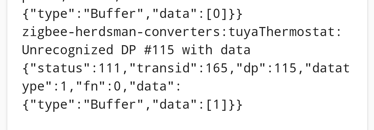 zigbeeherdsmanconverterstuyaThermostat NOT RECOGNIZED DP · Issue