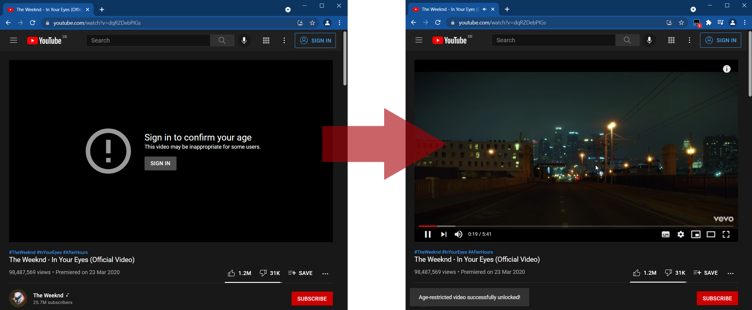 Youtube bypass restriction new arrivals