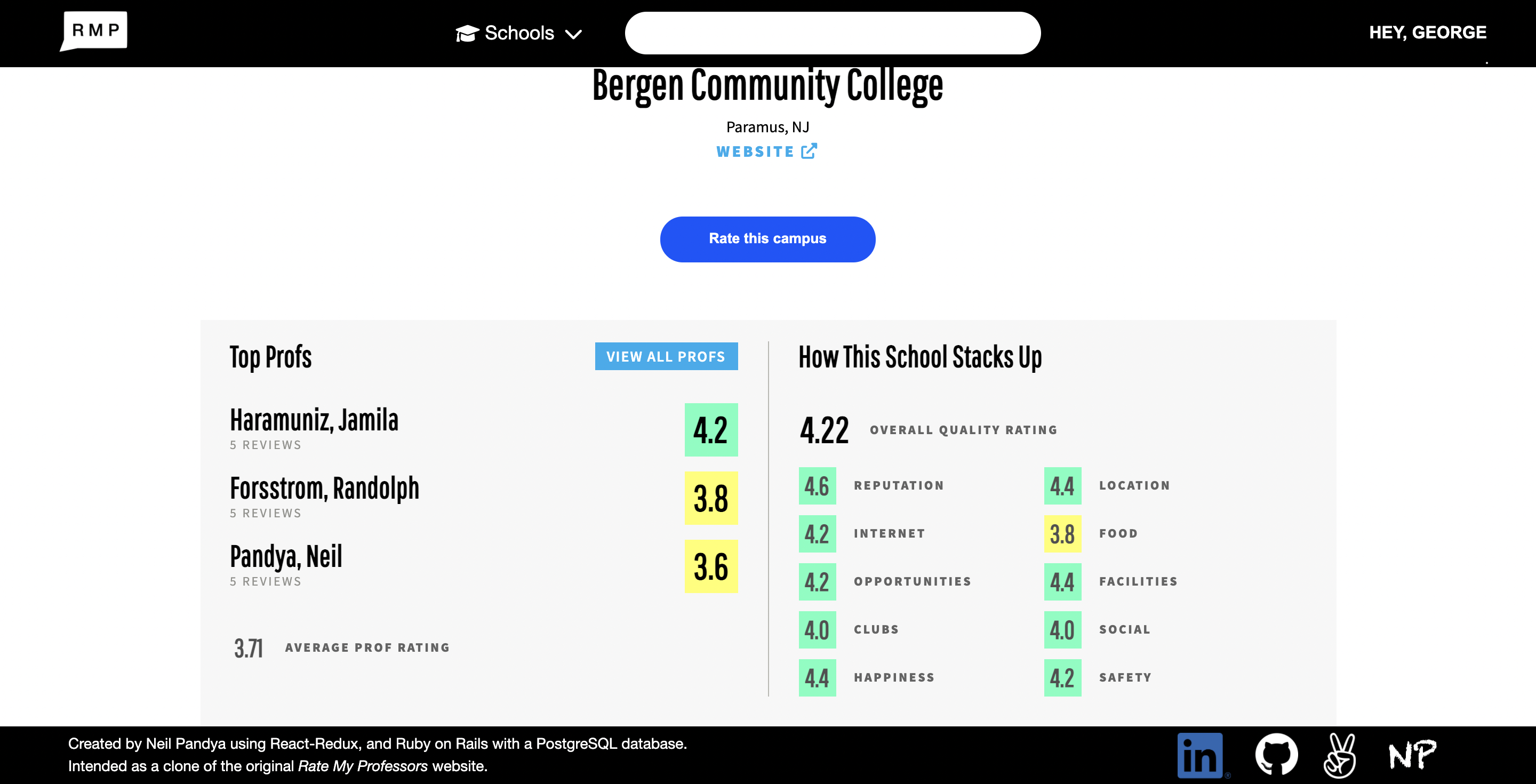 GitHub NeilyWitches/RateMyProfs Rate My Profs is a complete clone of