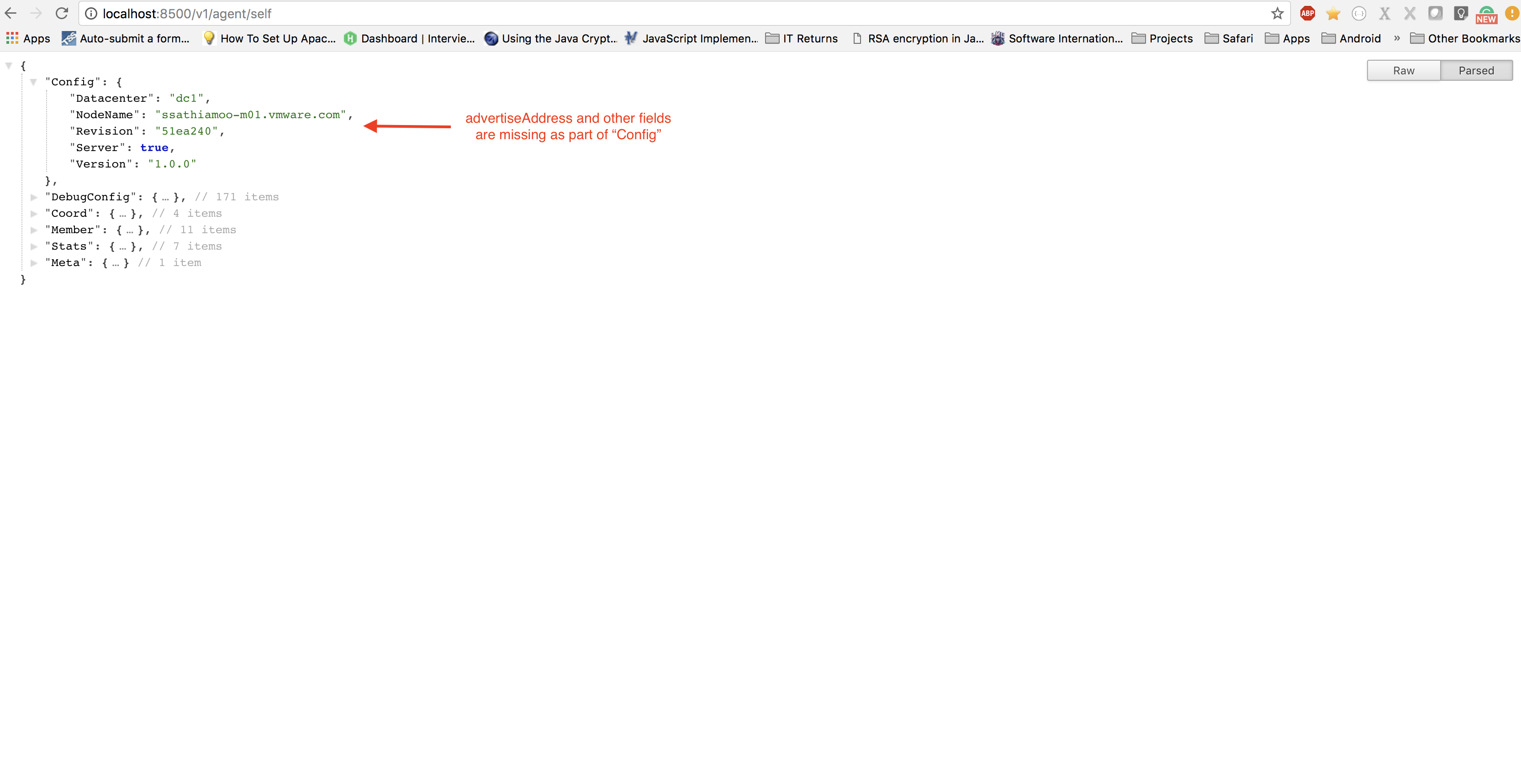 Consul 1.0.0 API "v1/agent/self" returning null for "advertiseAddress