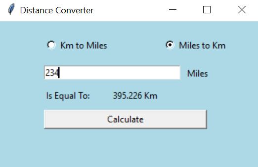 GitHub - PeterEnglish/tkinterDistanceConverter: A Miles to Kilometers ...