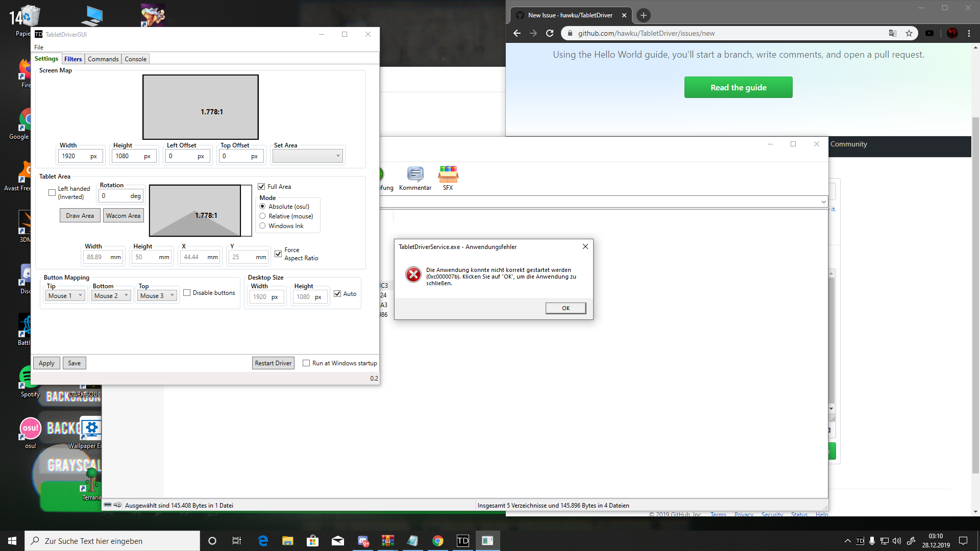Osu Driver not installable · Issue 561 · hawku/TabletDriver · GitHub