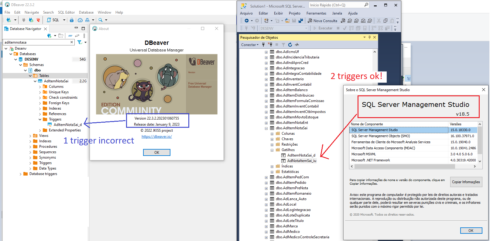Triggers not shown in database navigator issue 18760 dbeaver