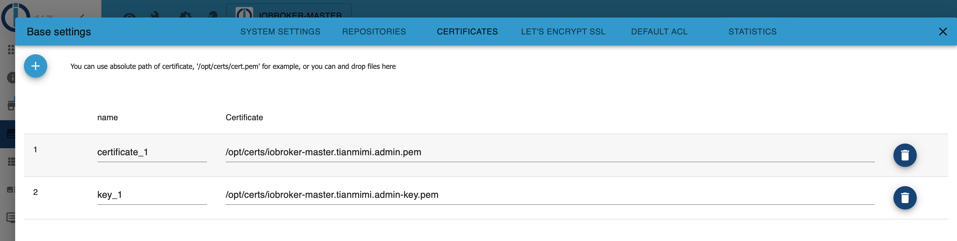 Admin not showing https certificates/keys · Issue #1214 · ioBroker ...