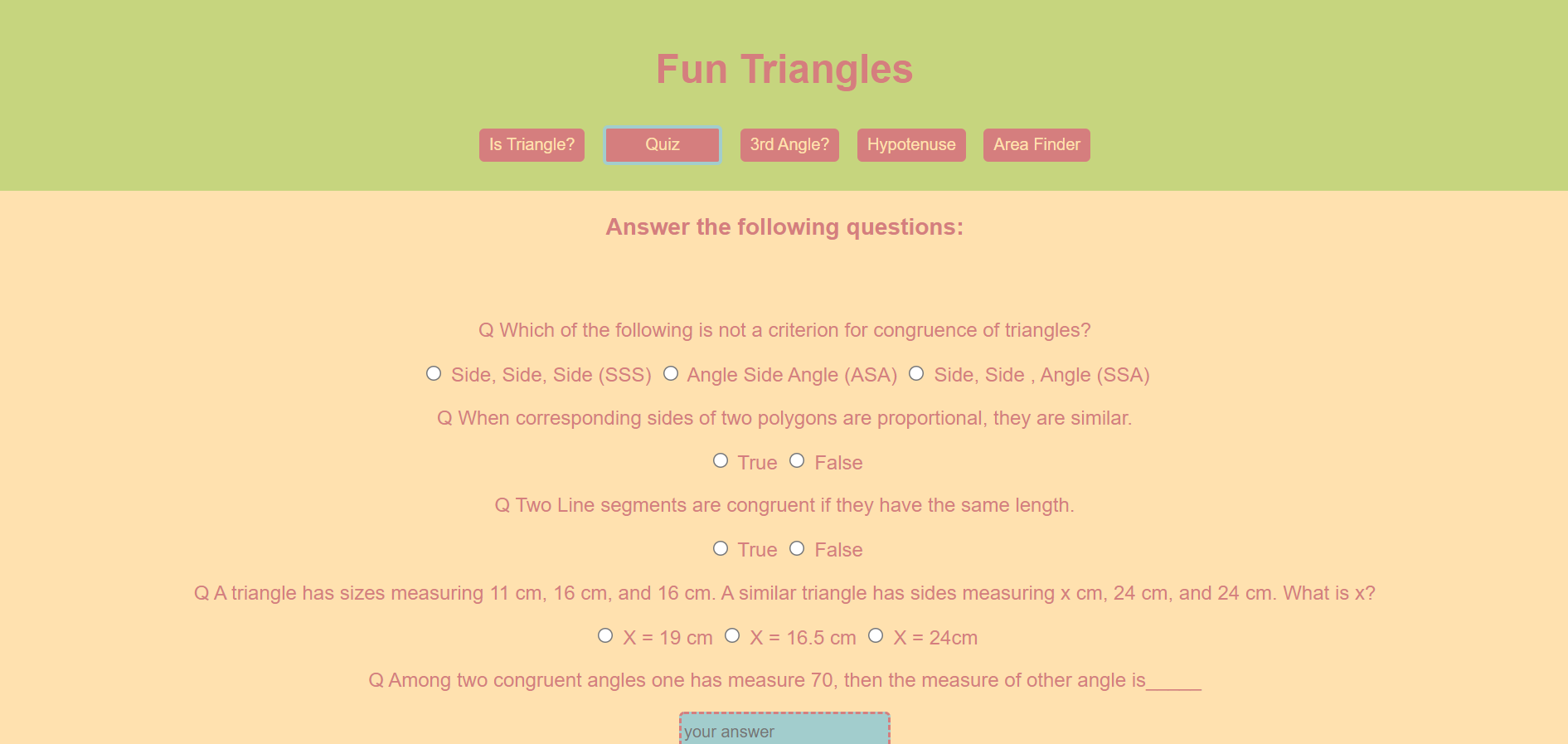 funtriangles Codesandbox