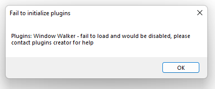 On startup I got an error message 'Fail to initialize plugins' · Issue ...