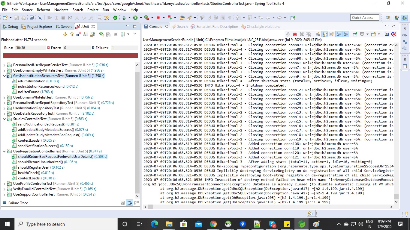 User-Mgmt : sendNotificationSuccess() test method failing in GitHub ...