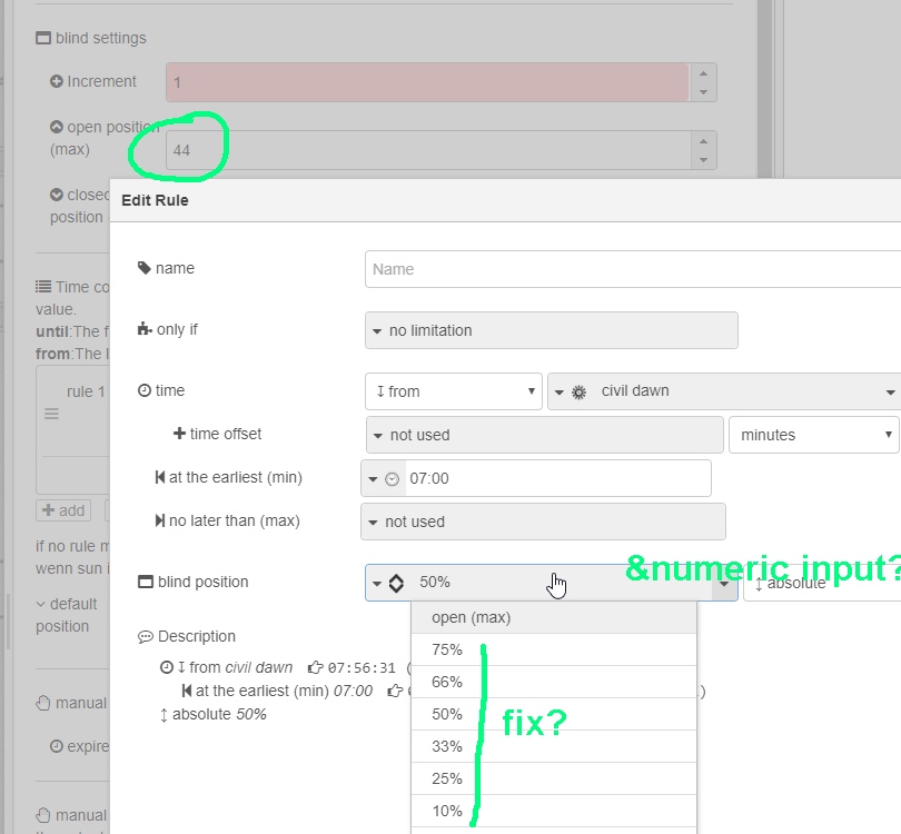 blind-control: rule input of blind position fixed drop down: change to ...