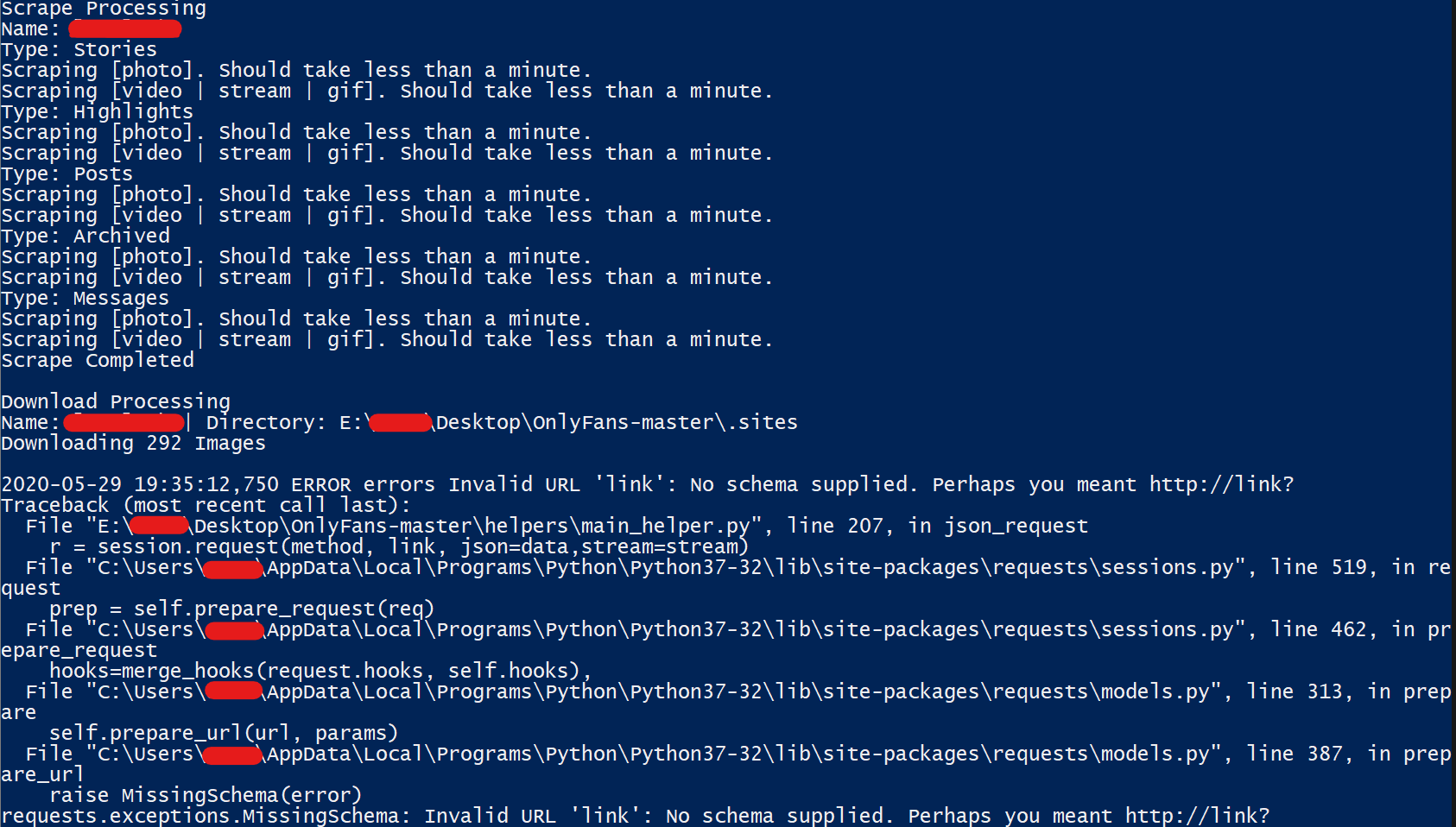 Error when downloading on latest commit · Issue #267 · UltimaHoarder ...