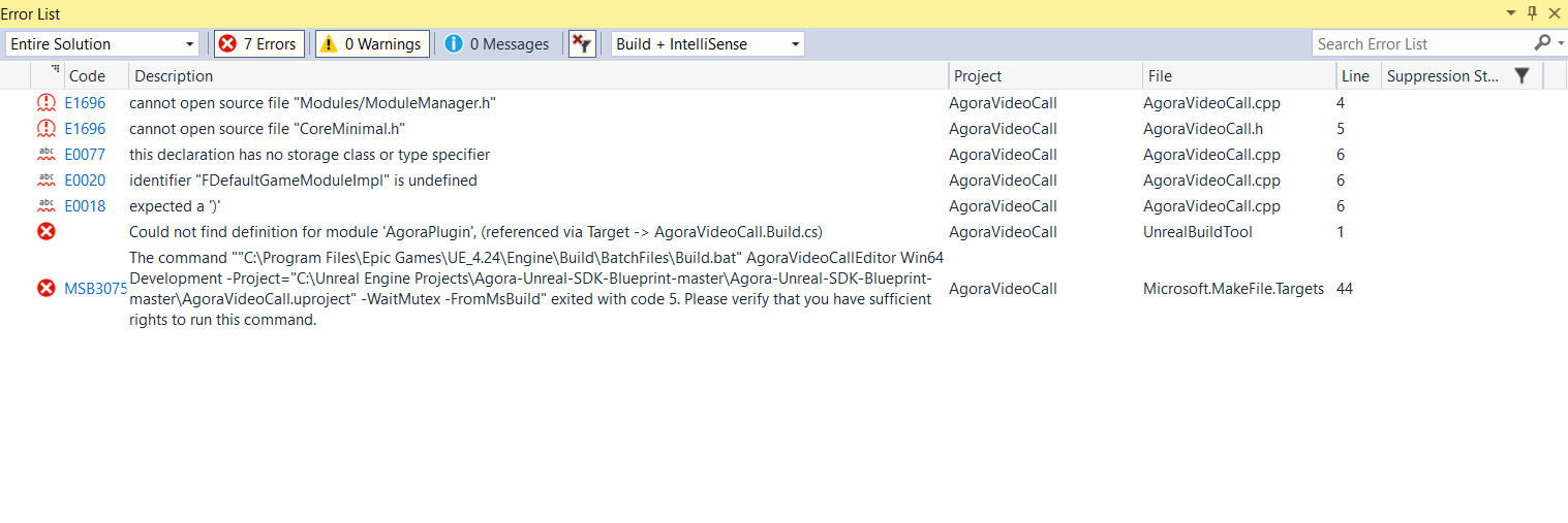 4.24 Example Project not Compiling Failed · Issue #3 · AgoraIO ...