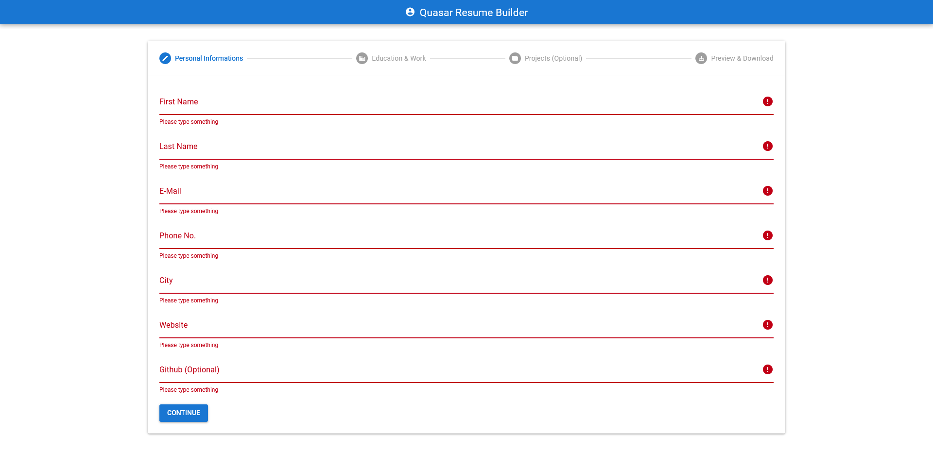 GitHub - AndrianBalanescu/quasar-resume-app: Resume Builder made with ...