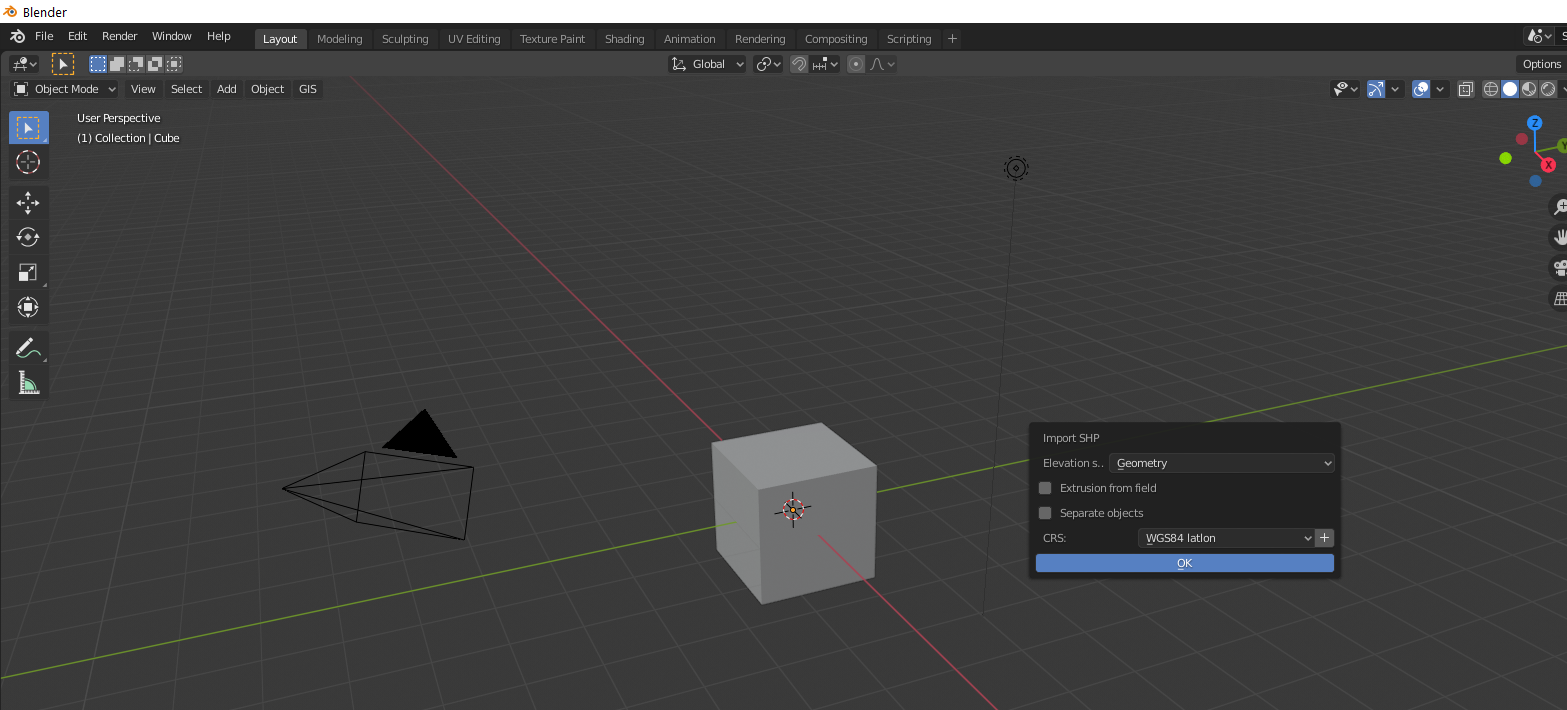 Blender Crashes when trying to edit imported shpfile that contains