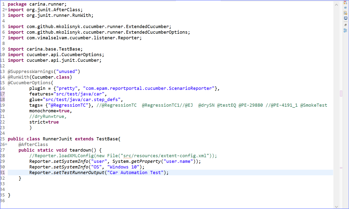 Results are not getting displayed in portal when i run from the maven