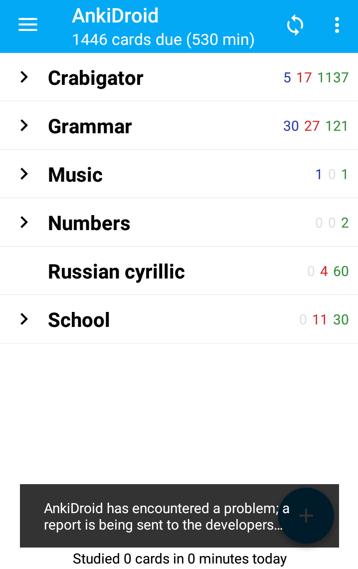 Constant AnkiDroid Bug · Issue #5681 · ankidroid/Anki-Android · GitHub