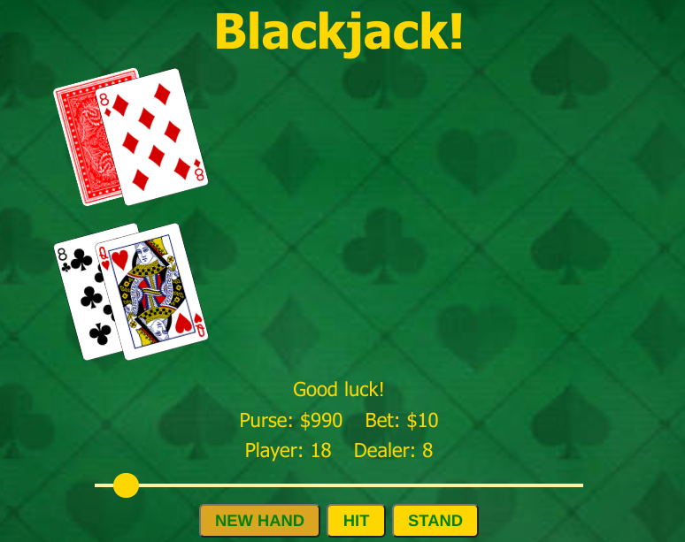 blackjack Codesandbox