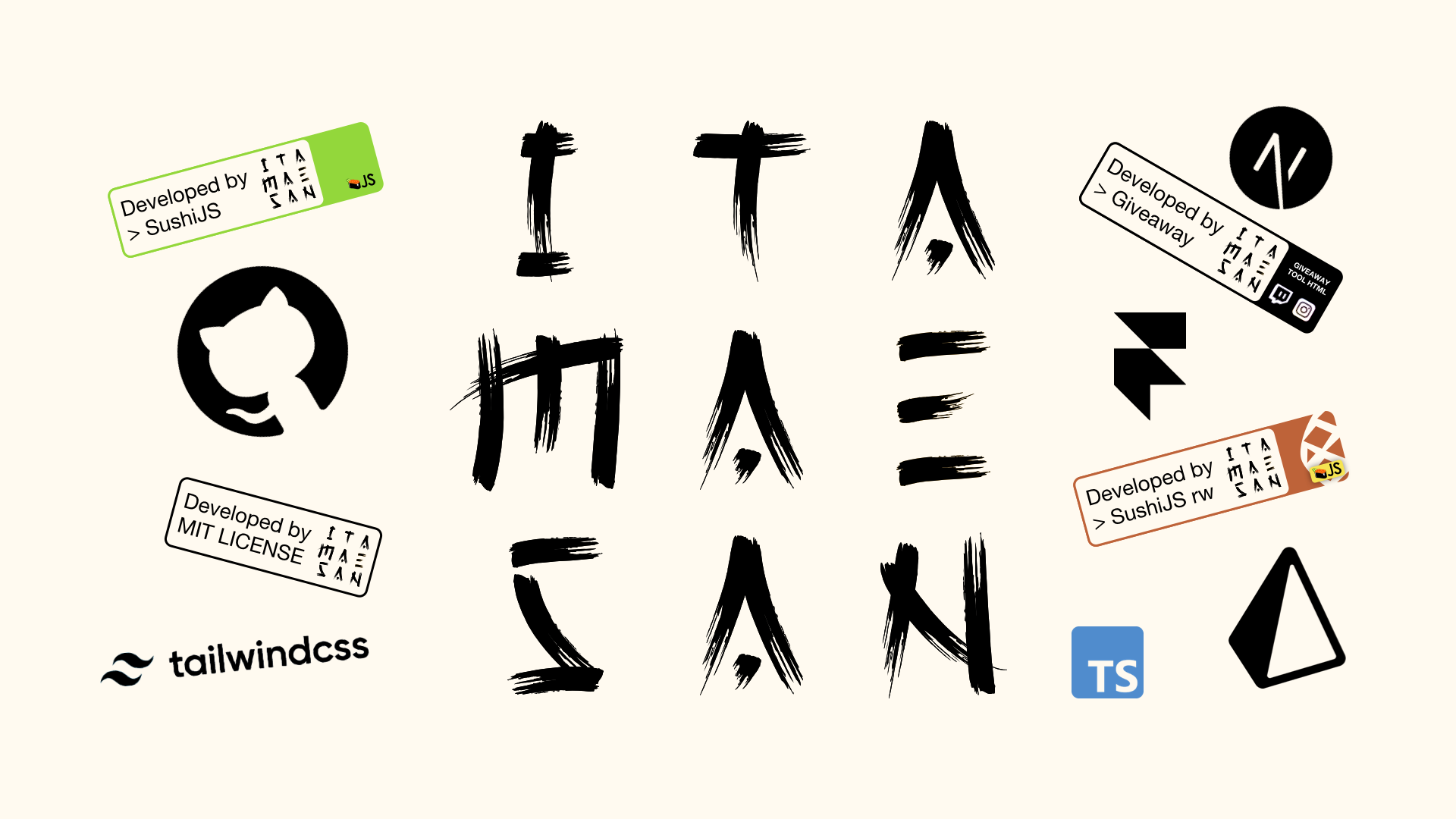 SUSHIJS ITAMAESAN FRAMEWORK NEXTJ TYPESCRIPT TAILWINDCSS PRISMA FRAMER GITHUB WALLPAPER