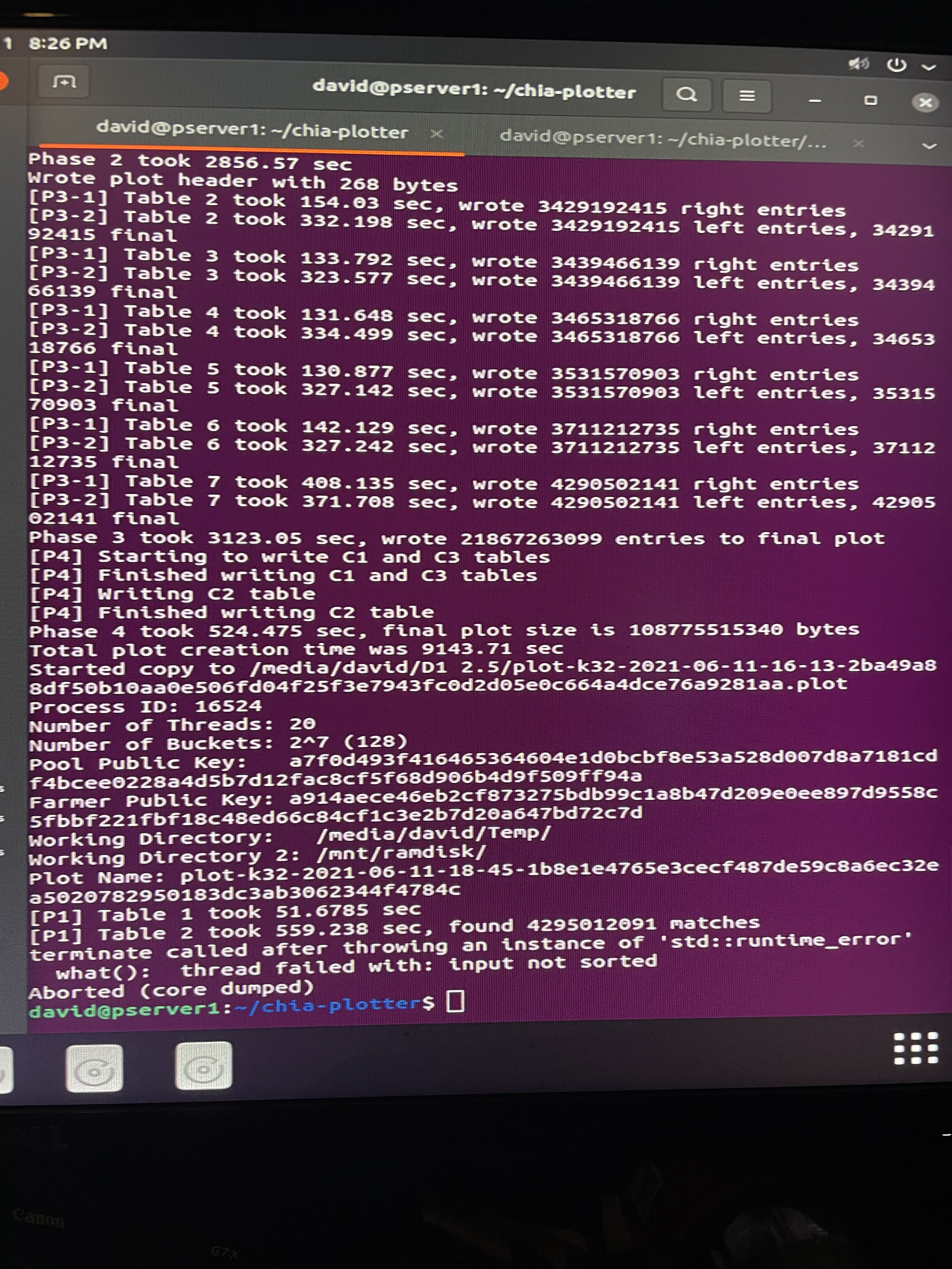 Input not sorted · Issue #273 · madMAx43v3r/chia-plotter · GitHub