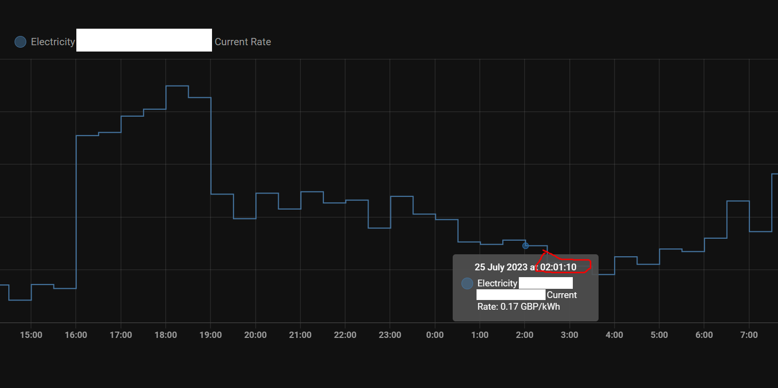 Octopus Agile electricity current rate is wrong for the first 1590