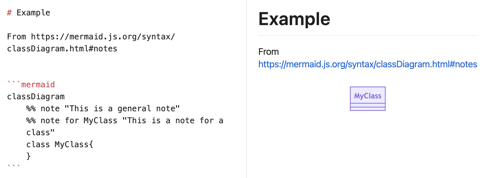 Can use notes in mermaid classdiagram issue 1688 notable notable