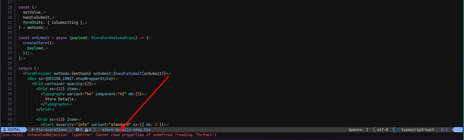 [coc.nvim] UnhandledRejection TypeError Cannot read properties of