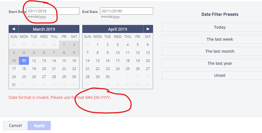 Date format in error message does not match actual required date format ...