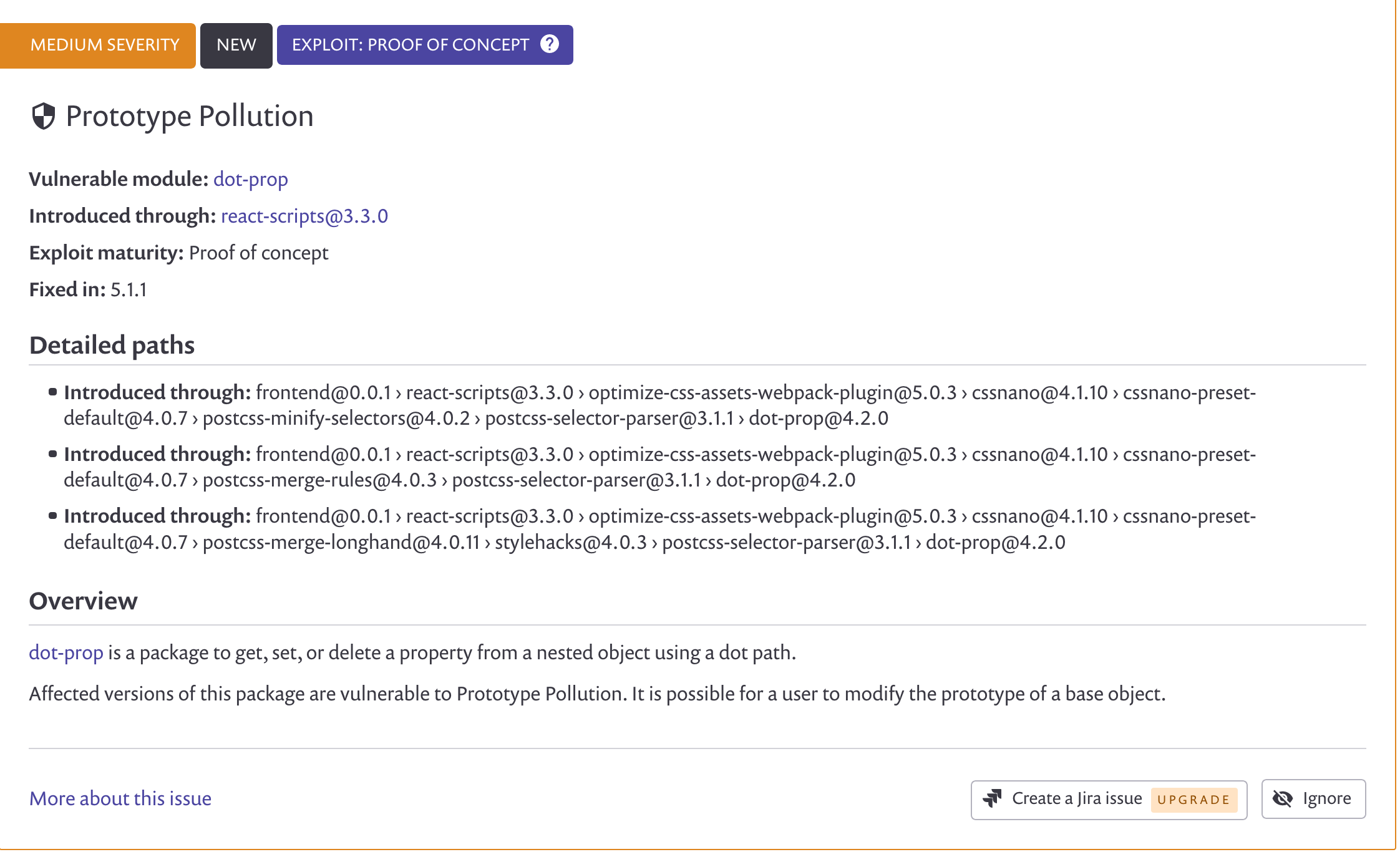 Vulnerability Identified: dot-props prototype pollution · Issue #91 ...