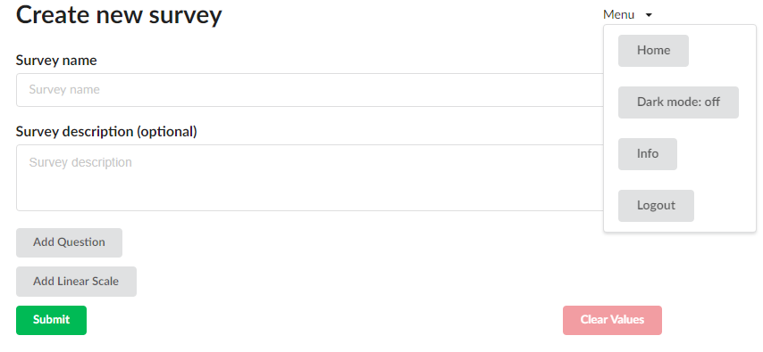 GitHub - eseeve/survey-app: Survey App is used to create short surveys ...