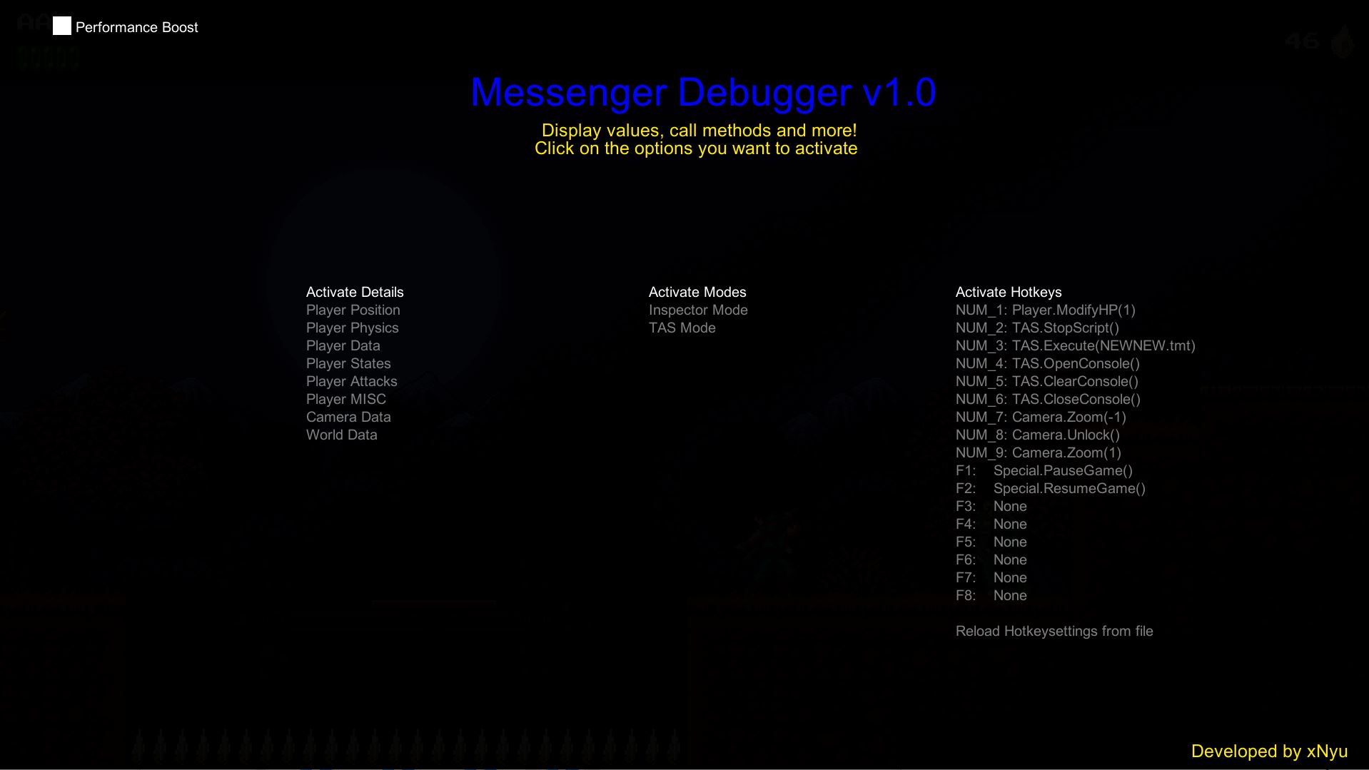 GitHub - MovEaxEax/Messenger-Debug: The Messenger mod for debug and TAS ...
