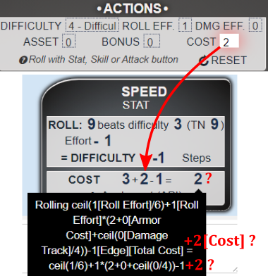 [Cypher System by Roll20] Speed roll cost calculation error · Issue ...