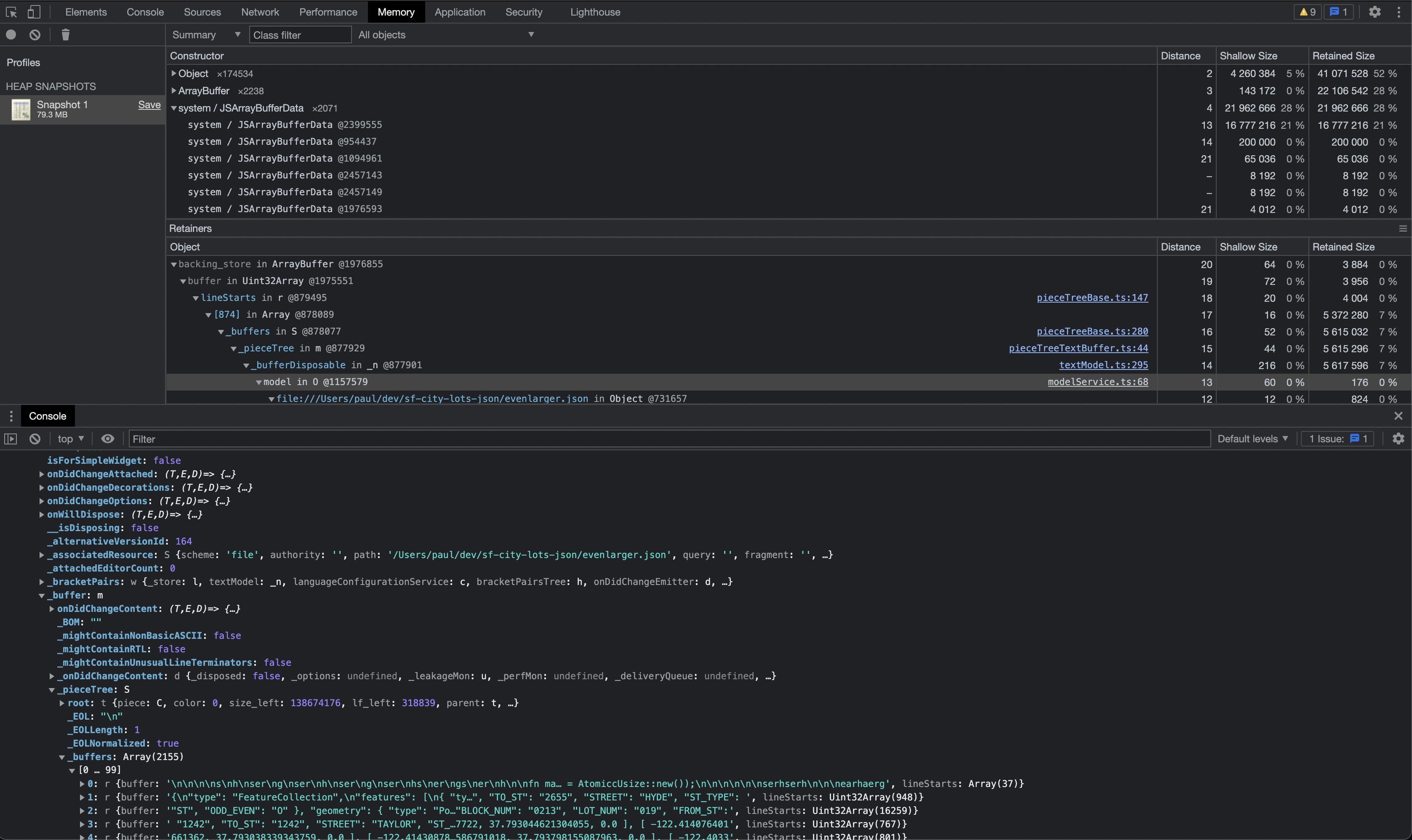 Text buffer memory leak · Issue 157297 · microsoft/vscode · GitHub
