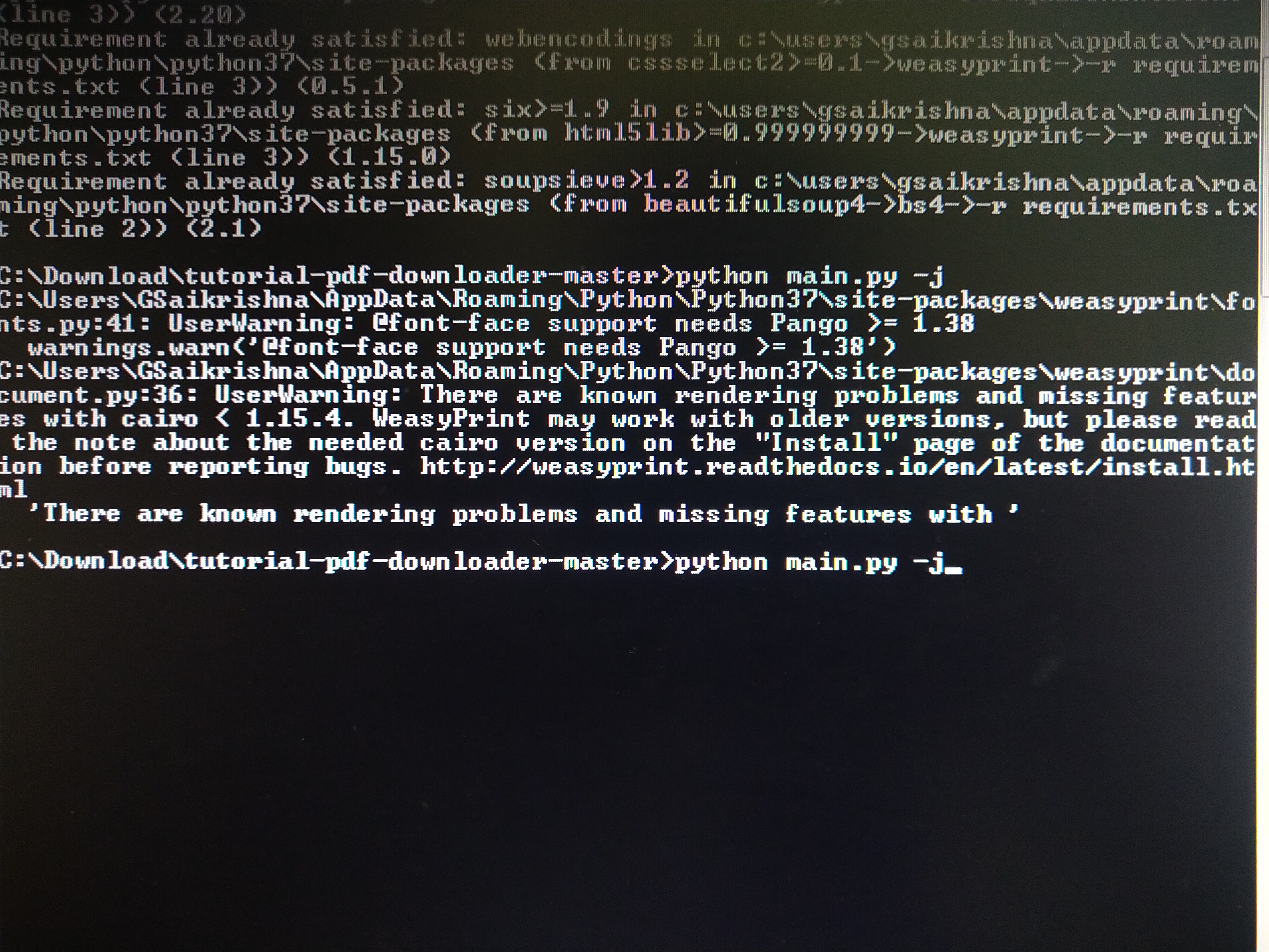 Pango and Cairo error · Issue #2 · gunjannandy/tutorial-pdf-downloader ...