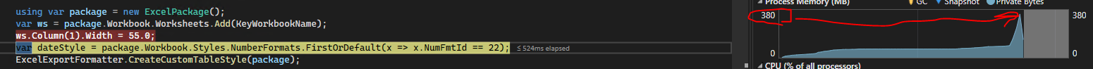 Memory leak: consumption peak on column width set · Issue #576 ...