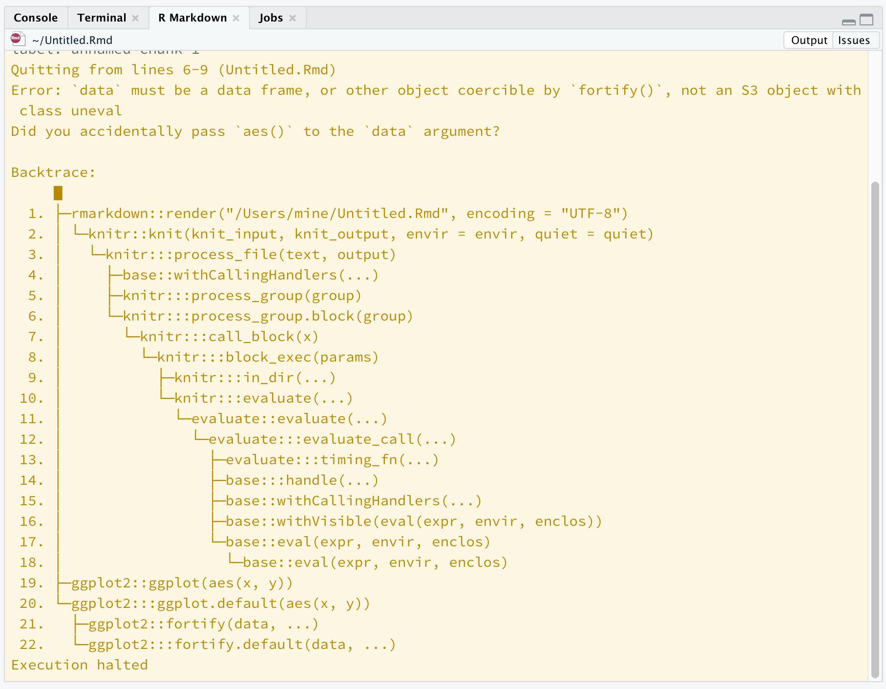 Error printing in the R Markdown tab switches · Issue #9002 · rstudio ...
