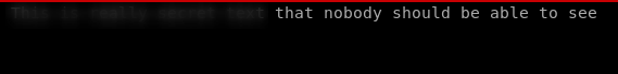 no secret