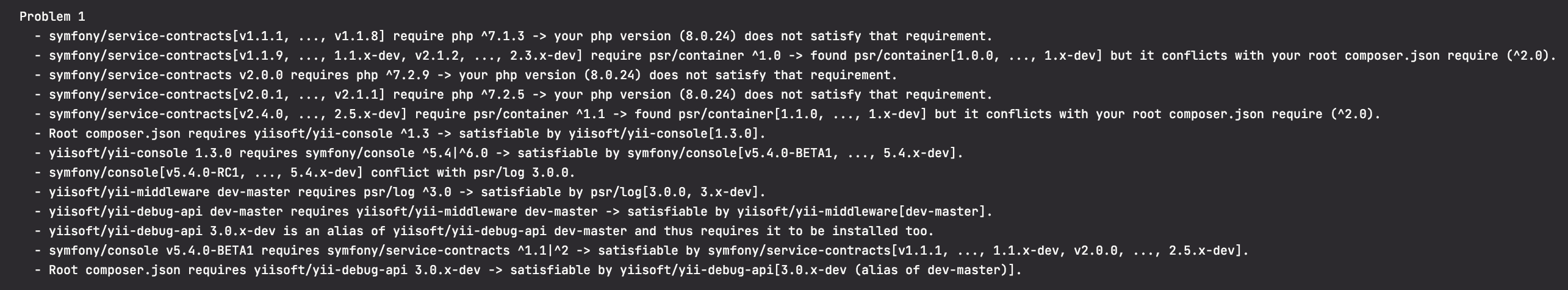 Dependencies issue · Issue #252 · yiisoft/app · GitHub