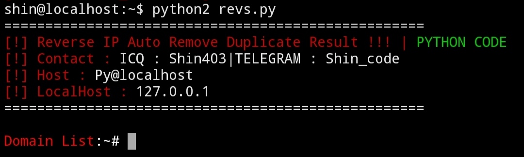 GitHub - Jenderal92/Reverse-Ip-Auto-Remove-Duplicate-Domain: Python 2.7
