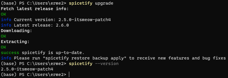 New Version Not Reported as Such · Issue #975 · spicetify/cli · GitHub