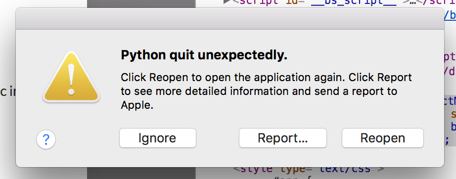 macOS: python dies when setting storage config in regtest mode · Issue ...
