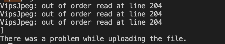 Error uploading file when a file seems corrupted with sharp. · Issue ...