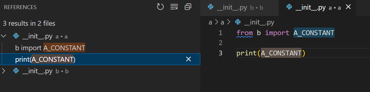 Find all references doesn't work in multi-root workspace · Issue #3655 ...