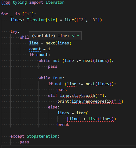 `Iterator[str]` becomes unknown · Issue #4557 · microsoft/pyright · GitHub