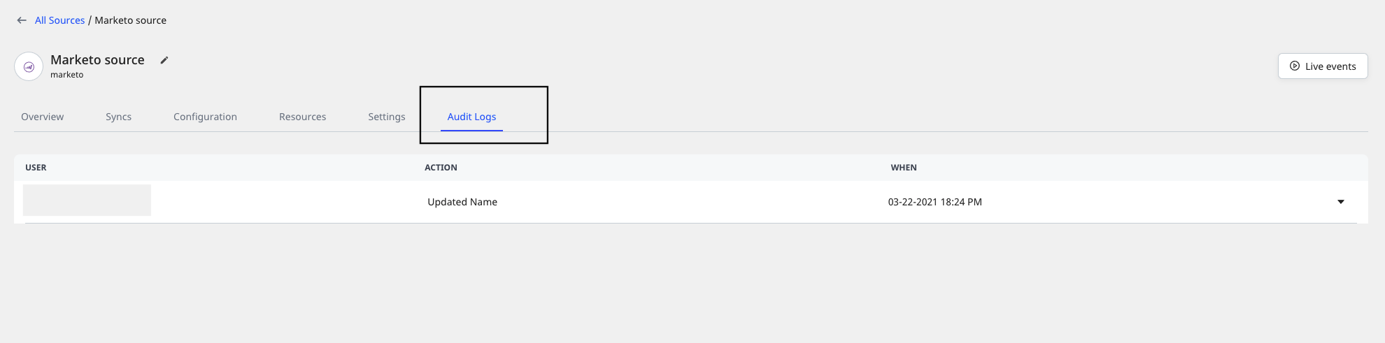 Click on the Audit Logs