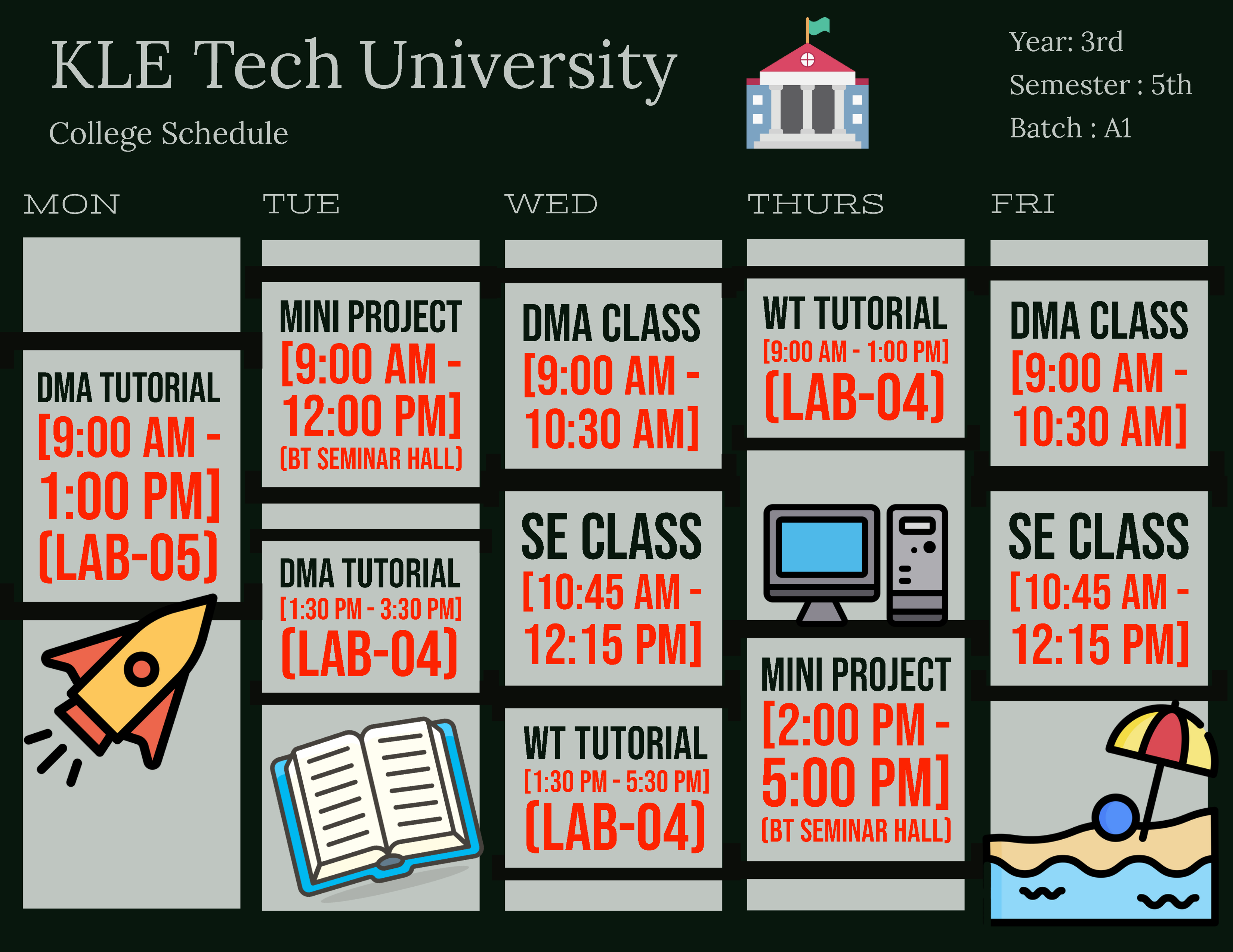 A1 Batch Timetable