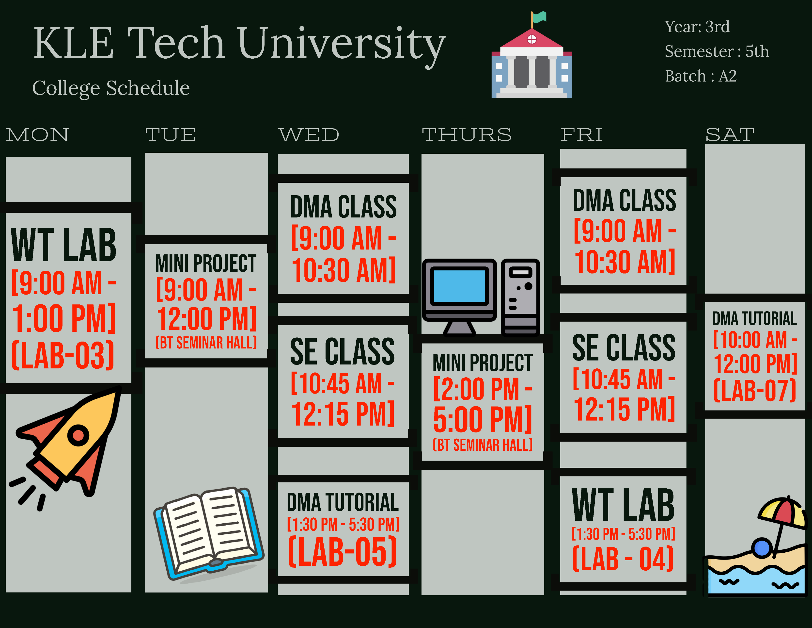 A2 Batch Timetable