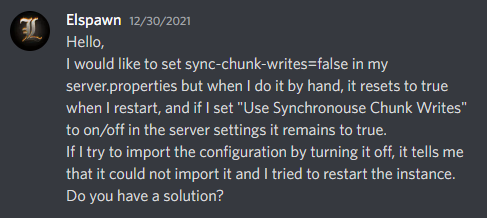 'Use Synchronous Chunk Writes' Always Resets to True · Issue #714 ...
